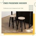 Miniatyrbillede 7 af 9: Barbord med Barstol Sæt, 116x70x89.5 cm, Sort Eg