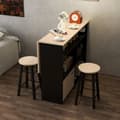 Miniatyrbillede 8 af 9: Barbord med Barstol Sæt, 116x70x89.5 cm, Sort Eg