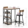 Miniatyrbild 3 av 9: Barbord med Barstol Set, 90x50x90.5 cm, Ek