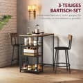 Miniatyrbild 4 av 9: Barbord med Barstol Set, 90x50x90.5 cm, Ek