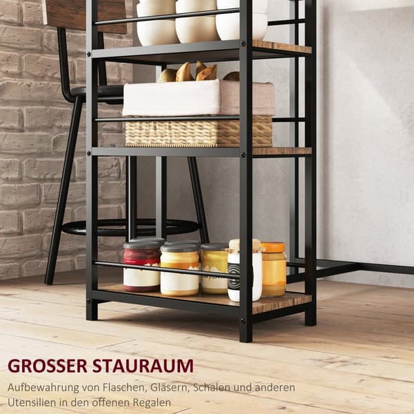 Barbord med Barstol Set, 90x50x90.5 cm, Ek