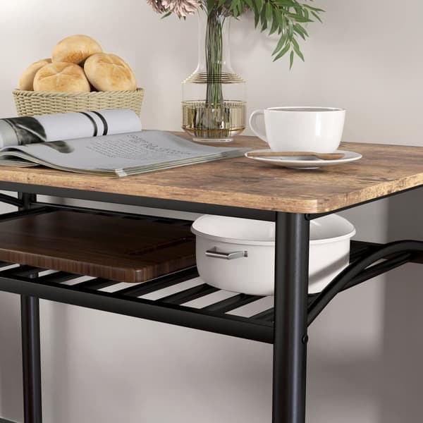 Matsalsset, 4-tlg., 100x60x74.5 cm, Brun