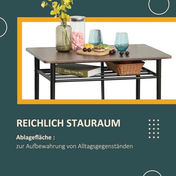 Barbord Set, 80x50x90 cm, Svart