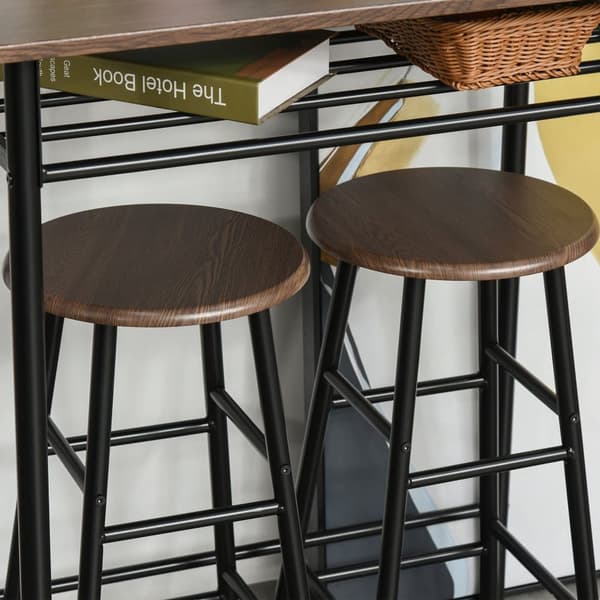 Barbord Set, 80x50x90 cm, Svart