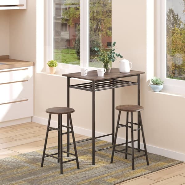 Barbord Set, 80x50x90 cm, Svart