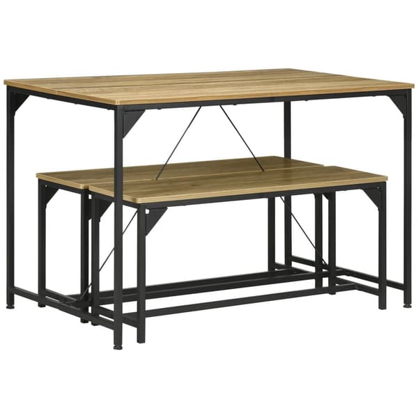 Matsalsset, 3er-Set, 120x70x75 cm, Natur