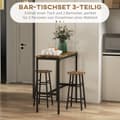 Miniatyrbild 4 av 9: Barbord Set, 105x40x90 cm, Rustikt Brun