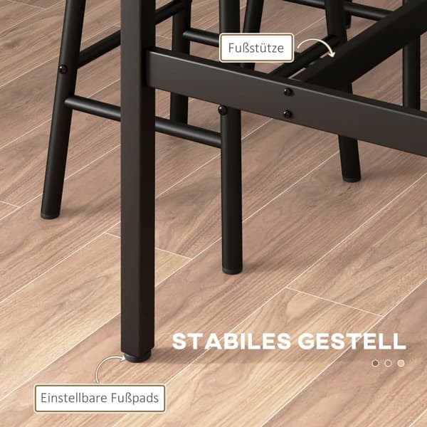 Barbord Set, 105x40x90 cm, Rustikt Brun