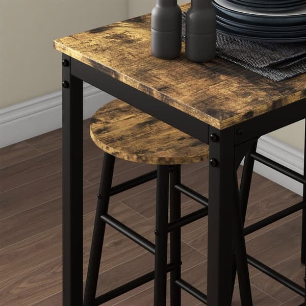 Barbord Set, 105x40x90 cm, Rustikt Brun
