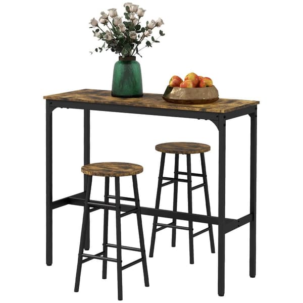 Barbord Set, 105x40x90 cm, Rustikt Brun