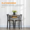 Miniatyrbillede 5 af 9: Spisebordssæt, Bistro-sæt, 80x53x74,5 cm, Sort