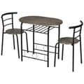 Miniatyrbillede 1 af 9: Spisebordssæt, Bistro-sæt, 80x53x74,5 cm, Sort