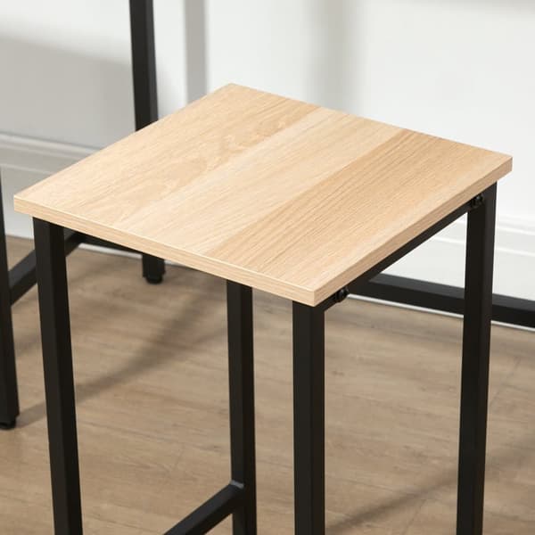 Matsalsset, 80x50x85 cm, Naturligt Trä & Svart