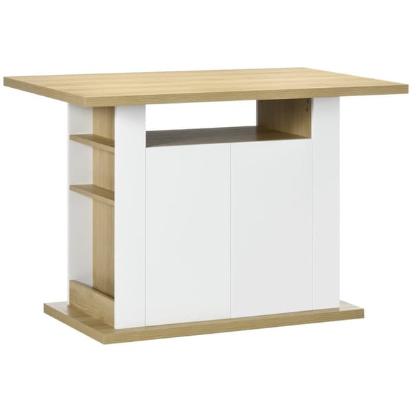 Rootz Kitchen Island Table - Matbord - Köksarbetsområde - Stor yta för familj - 110L x 70W x 75,5H cm