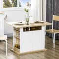 Miniatyrbild 2 av 7: Rootz Kitchen Island Table - Matbord - Köksarbetsområde - Stor yta för familj - 110L x 70W x 75,5H cm