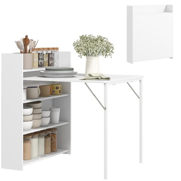 Rootz -taitollinen ruokapöytä - Laajennettava pöytä - Avaruussäästötaulukko - kallistusvakaudet - 80 cm x 90 cm x 93cm