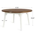 Miniatyrbild 8 av 8: Rootz Runt matbord - 119.3 Rustikt bord - Chic Design - Slitstark MDF - Säten för 6 - Enkel installation - 76 cm H x 120 cm B x 120 cm L