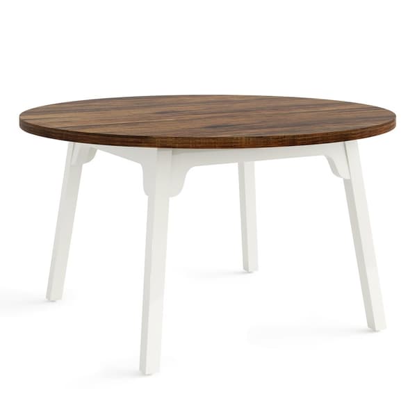 Rootz Runt matbord - 119.3 Rustikt bord - Chic Design - Slitstark MDF - Säten för 6 - Enkel installation - 76 cm H x 120 cm B x 120 cm L