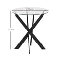 Miniatyrbild 3 av 10: Rootz Modern Glass Egg Table - Matbord - Köksbordet - Skrapbeständigt - 70 cm diameter x 75 cm höjd