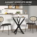 Miniatyrbild 6 av 10: Rootz Modern Glass Egg Table - Matbord - Köksbordet - Skrapbeständigt - 70 cm diameter x 75 cm höjd