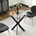 Miniatyrbild 7 av 10: Rootz Modern Glass Egg Table - Matbord - Köksbordet - Skrapbeständigt - 70 cm diameter x 75 cm höjd