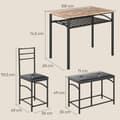 Miniatyrbild 3 av 10: Rootz 4 -delad matsal - Space Saving Möbler - Compact Dining Set - Komfort sittplatser - 100 cm x 60 cm x 74,5 cm bord
