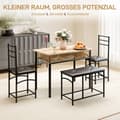 Miniatyrbild 4 av 10: Rootz 4 -delad matsal - Space Saving Möbler - Compact Dining Set - Komfort sittplatser - 100 cm x 60 cm x 74,5 cm bord