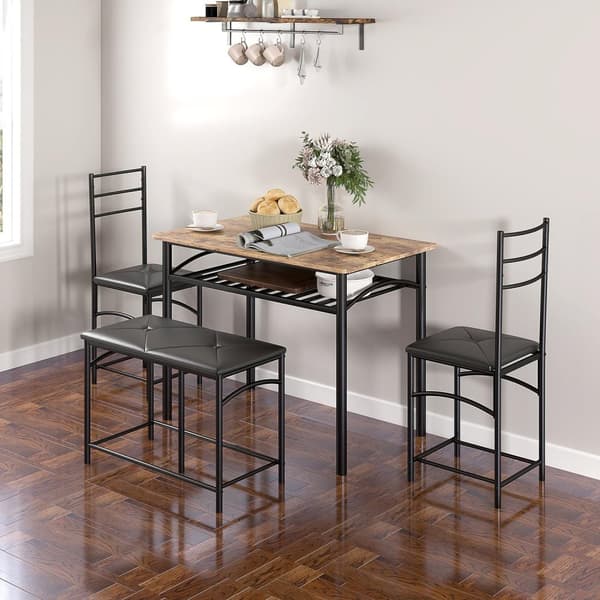 Rootz 4 -delad matsal - Space Saving Möbler - Compact Dining Set - Komfort sittplatser - 100 cm x 60 cm x 74,5 cm bord