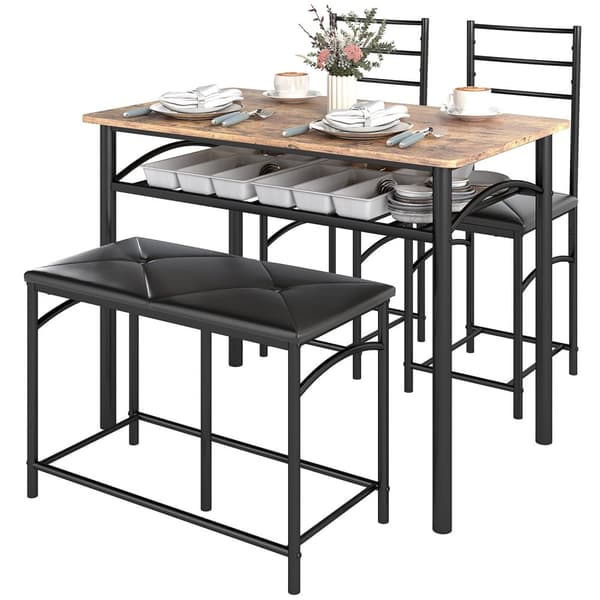 Rootz 4 -delad matsal - Space Saving Möbler - Compact Dining Set - Komfort sittplatser - 100 cm x 60 cm x 74,5 cm bord