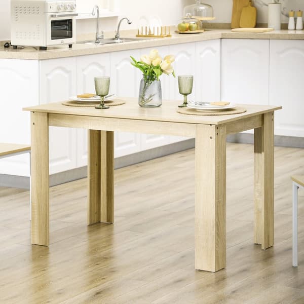Rootz Dining Table - Kitchen Table - Modern Design - Stor 4-6 Persons Plateau - Stylish Brown Finish - 120L X 69B X 75H CM