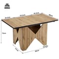 Miniatyrbild 3 av 11: Rootz Modern Kitchen Dining Table - Bistro Table - Matsalsbord - Hållbar ram - 138,5 cm x 80 cm x 75 cm