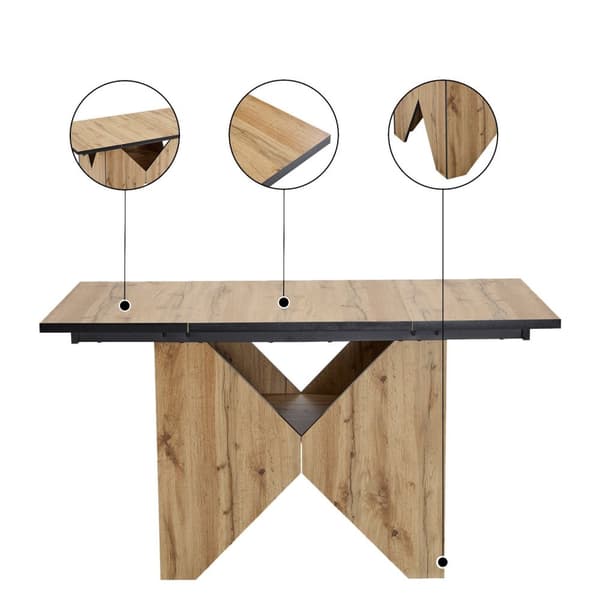 Rootz Modern Kitchen Dining Table - Bistro Table - Matsalsbord - Hållbar ram - 138,5 cm x 80 cm x 75 cm