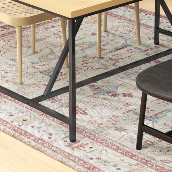 Rootzin ruokapöytä 6 - monipuoliset huonekalut - Pöytävaihtoehto - ruskea optiikka - teräsjalat - 150 cm x 80 cm x 75 cm