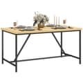 Pikkukuva 6 / 6: Rootzin ruokapöytä 6 - monipuoliset huonekalut - Pöytävaihtoehto - ruskea optiikka - teräsjalat - 150 cm x 80 cm x 75 cm