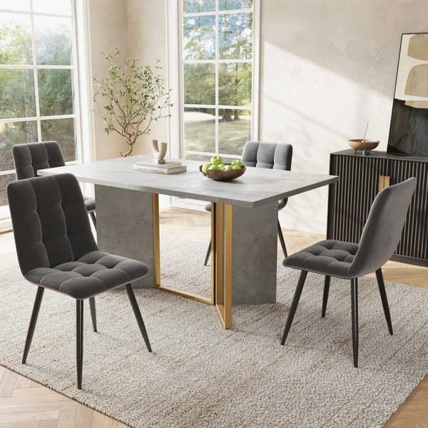 Rootz Modern Dining Table - Cement Look - Versatile Table - Hållbart och lätt att rengöra - 119 cm x 70 cm x 75 cm