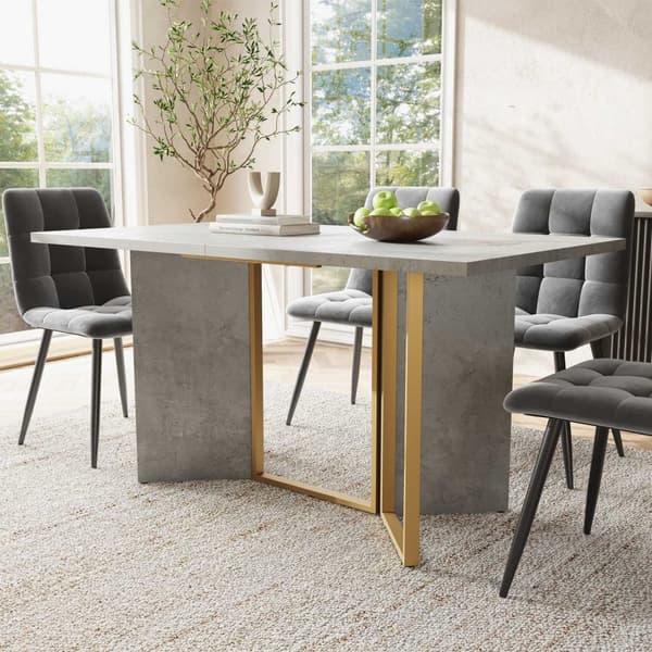 Rootz Modern Dining Table - Cement Look - Versatile Table - Hållbart och lätt att rengöra - 119 cm x 70 cm x 75 cm
