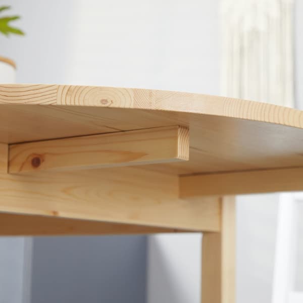 Rootz Foldbart ovalt spisebord - Rumbesparende bord - Solid træbord - Optimer plads - 140L x 70b x 75 timer cm