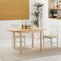 Miniatyrbillede 2 af 6: Rootz Foldbart ovalt spisebord - Rumbesparende bord - Solid træbord - Optimer plads - 140L x 70b x 75 timer cm