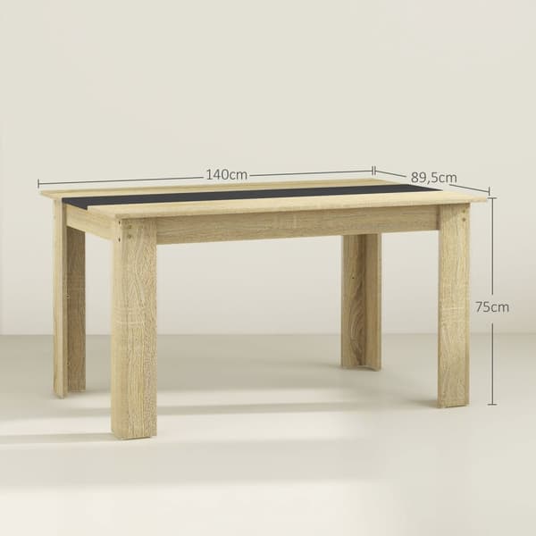 Rootz matbord för 6 - Skandinaviskt matbord - brunt utseende - Stabilitet och stil - 140L x 90B x 75H cm