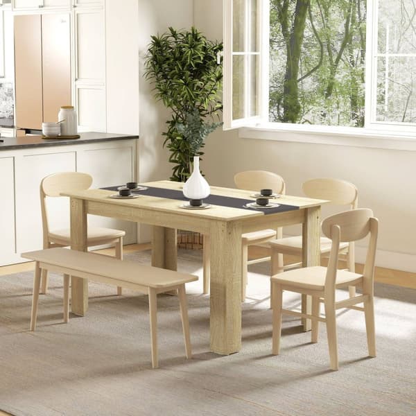 Rootz matbord för 6 - Skandinaviskt matbord - brunt utseende - Stabilitet och stil - 140L x 90B x 75H cm
