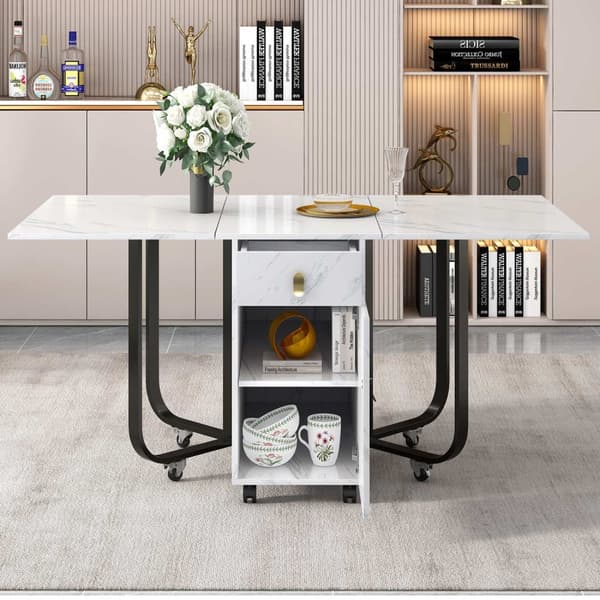 Rootz Foldble Dining Table - Vaihtoehtoinen taulukko - Monikäyttötaulukko - Tyylikäs muotoilu - 150 cm x 80 cm x 76cm