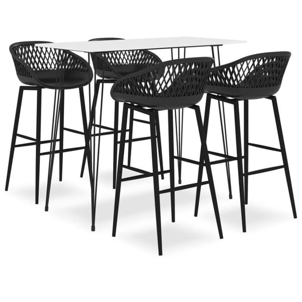 Bargrupp 5 delar vit och svart