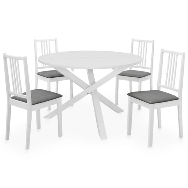 Matgrupp 5 delar MDF vit