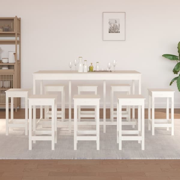 Barmöbler 9 delar massiv furu