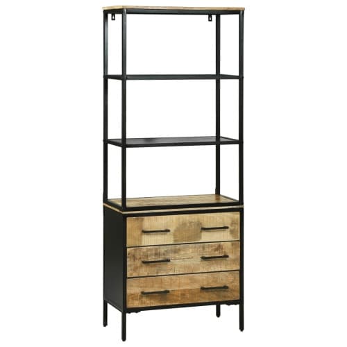 Högskåp 70x35x180 cm Solid Grov Wood Mango
