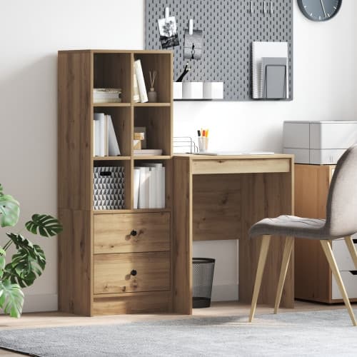 skrivbord med förvaring Artisan Ek Konstruerat trä