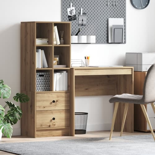 skrivbord med förvaring Artisan ek konstruerat trä