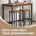 Miniatyrbillede 3 af 5: Bartafel - Industrielt look - med 2 barstole