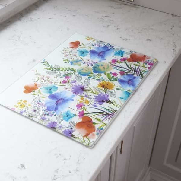 Creative Tops Meadow Floral Bänkskiva Protector 40 x 30 cm Glas
