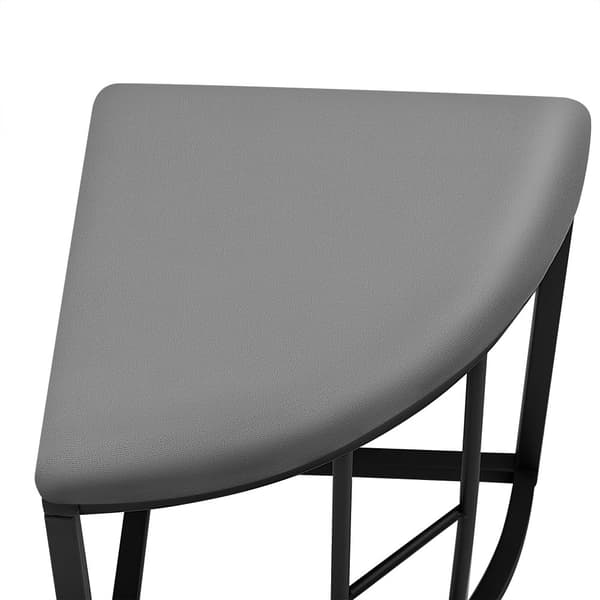 Matgrupp med bord och 6 pallar – Modernt köksbordset i vit och svart med stålram, 1 bord (140×70×76 cm), 4 små och 2 stora pallar